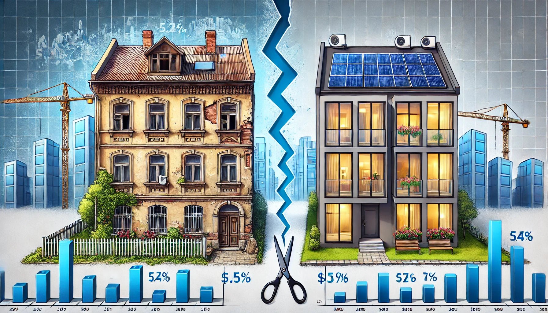 Die wachsende Kaufpreisschere zwischen älteren Bestandsimmobilien und Neubauten - Youvalue