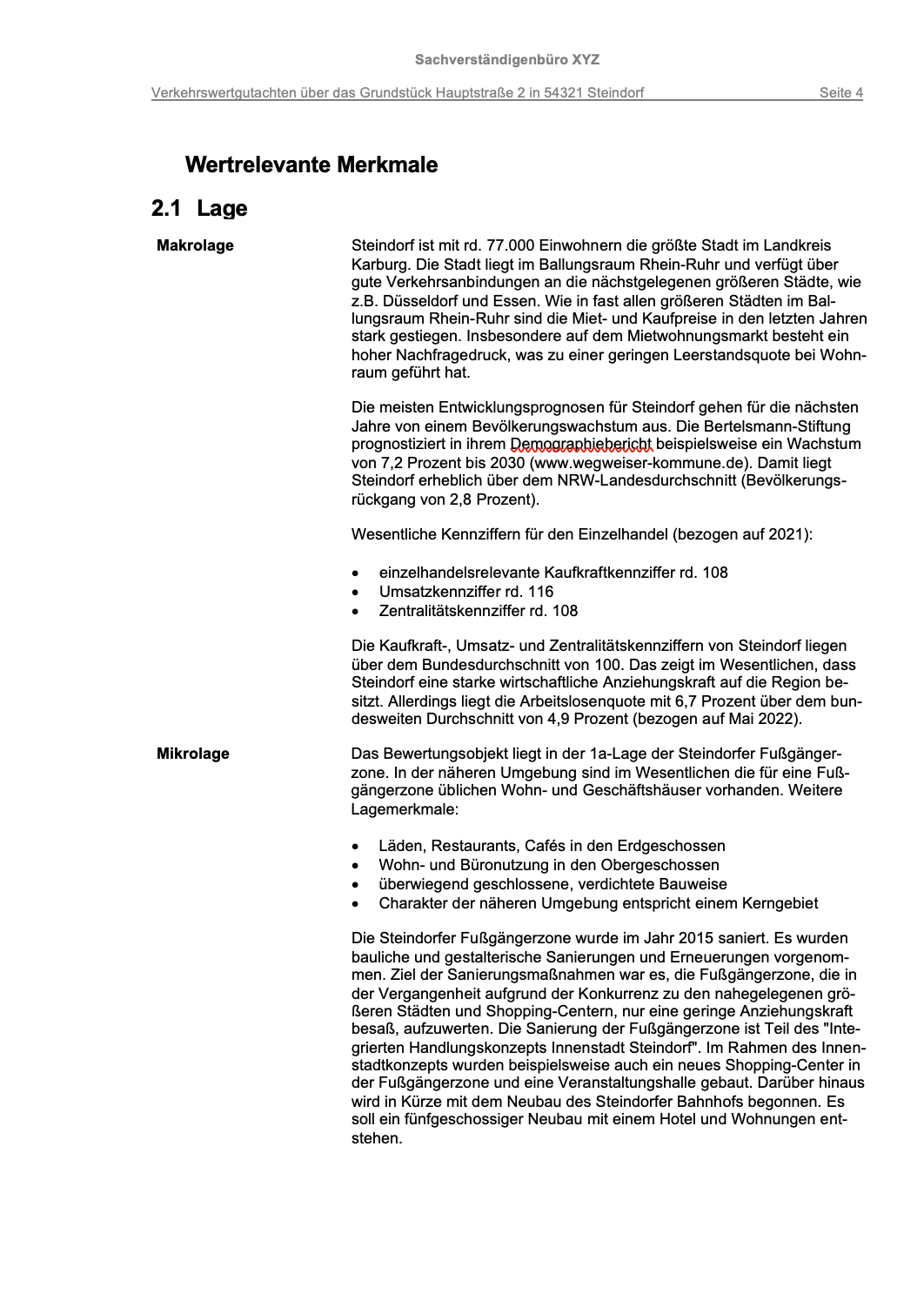 Mustergutachten Wohn- und Geschäftshaus - Youvalue